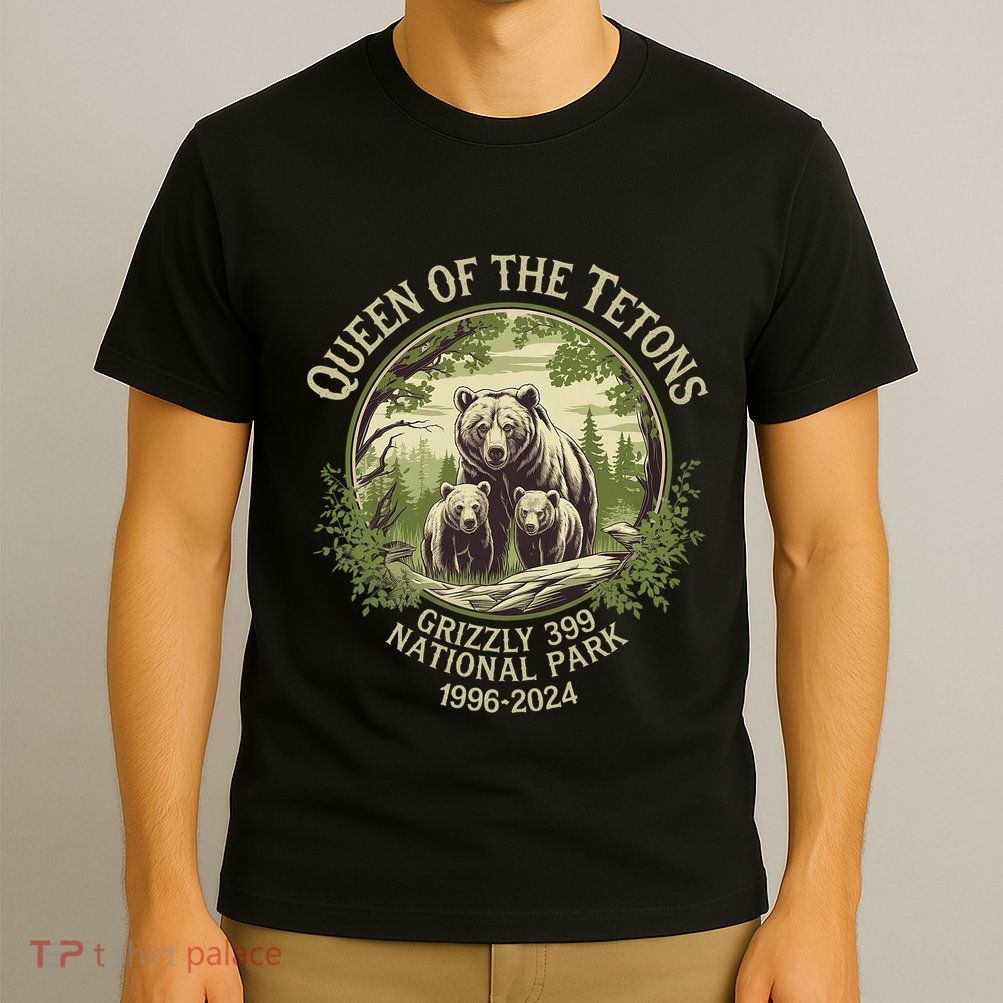 Queen Of The Tetons Grizzly 399 Wildlife Preserve 1996 2024 T-Shirt