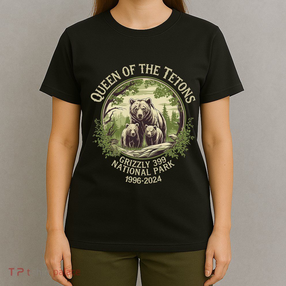 Queen Of The Tetons Grizzly 399 Wildlife Preserve 1996 2024 T-Shirt