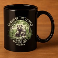 Queen Of The Tetons Grizzly 399 Wildlife Preserve 1996 2024 11oz C Handle Ceramic Mug