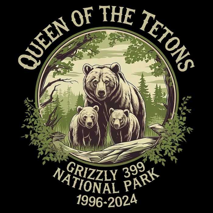 Queen Of The Tetons Grizzly 399 Wildlife Preserve 1996 2024 Drawstring Bag