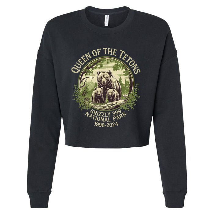 Queen Of The Tetons Grizzly 399 Wildlife Preserve 1996 2024 Cropped Pullover Crew