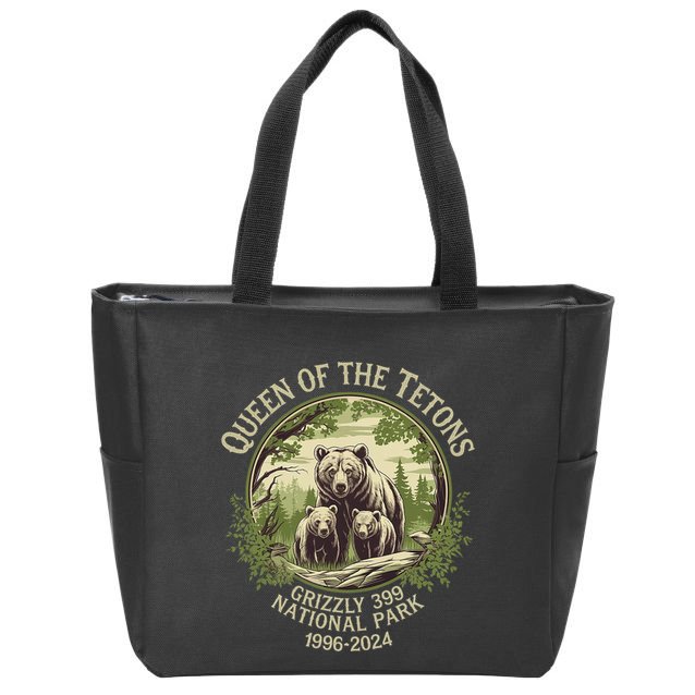 Queen Of The Tetons Grizzly 399 Wildlife Preserve 1996 2024 Zip Tote Bag