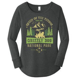 Queen Of The Tetons Grizzly 399 National Park Preserve Women's Perfect Tri Tunic Long Sleeve Shirt