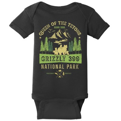 Queen Of The Tetons Grizzly 399 National Park Preserve Baby Bodysuit