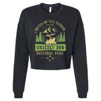 Queen Of The Tetons Grizzly 399 National Park Preserve Cropped Pullover Crew