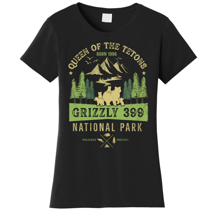 Queen Of The Tetons Grizzly 399 National Park Preserve Women's T-Shirt