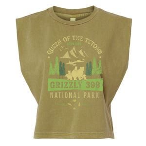 Queen Of The Tetons Grizzly 399 National Park Preserve Garment-Dyed Women's Muscle Tee