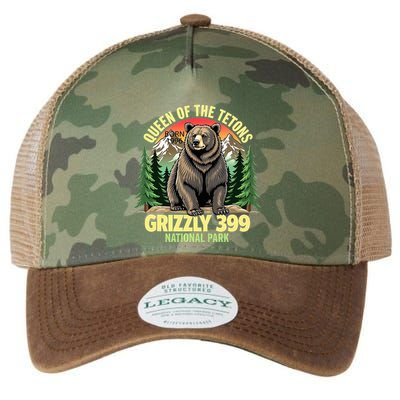 Queen Of The Tetons Grizzly 399 National Park Bear Lovers Legacy Tie Dye Trucker Hat