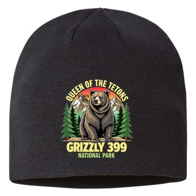 Queen Of The Tetons Grizzly 399 National Park Bear Lovers Sustainable Beanie