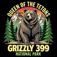 Queen Of The Tetons Grizzly 399 National Park Bear Lovers 16 in Basic Backpack