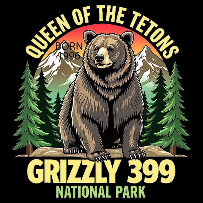 Queen Of The Tetons Grizzly 399 National Park Bear Lovers 16 in Basic Backpack