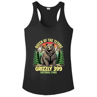 Queen Of The Tetons Grizzly 399 National Park Bear Lovers Ladies PosiCharge Competitor Racerback Tank