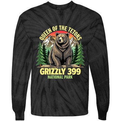 Queen Of The Tetons Grizzly 399 National Park Bear Lovers Tie-Dye Long Sleeve Shirt