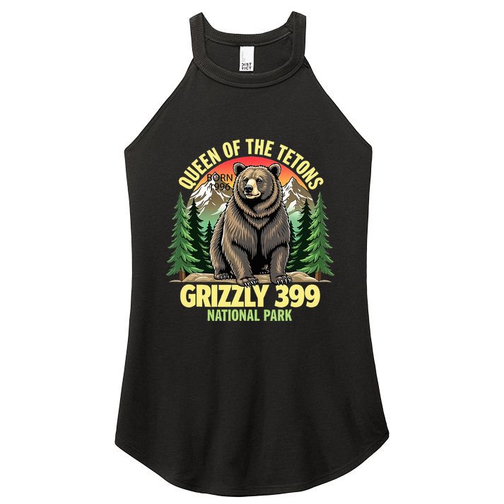 Queen Of The Tetons Grizzly 399 National Park Bear Lovers Women's Perfect Tri Rocker Tank