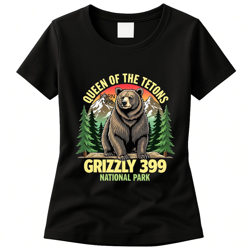 Queen Of The Tetons Grizzly 399 National Park Bear Lovers Womens T-Shirt