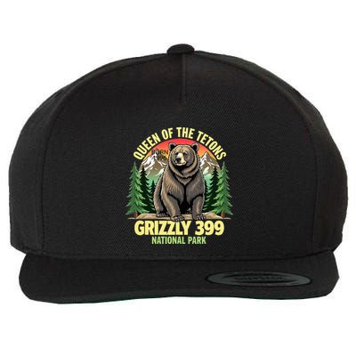 Queen Of The Tetons Grizzly 399 National Park Bear Lovers Wool Snapback Cap
