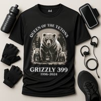 Queen Of The Tetons Grizzly 399 National Park Cooling Performance Crew T-Shirt