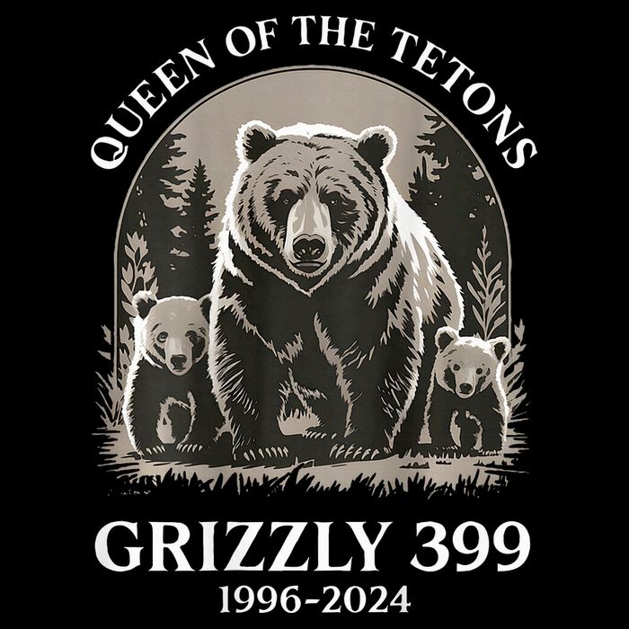 Queen Of The Tetons Grizzly 399 National Park Cooling Performance Crew T-Shirt