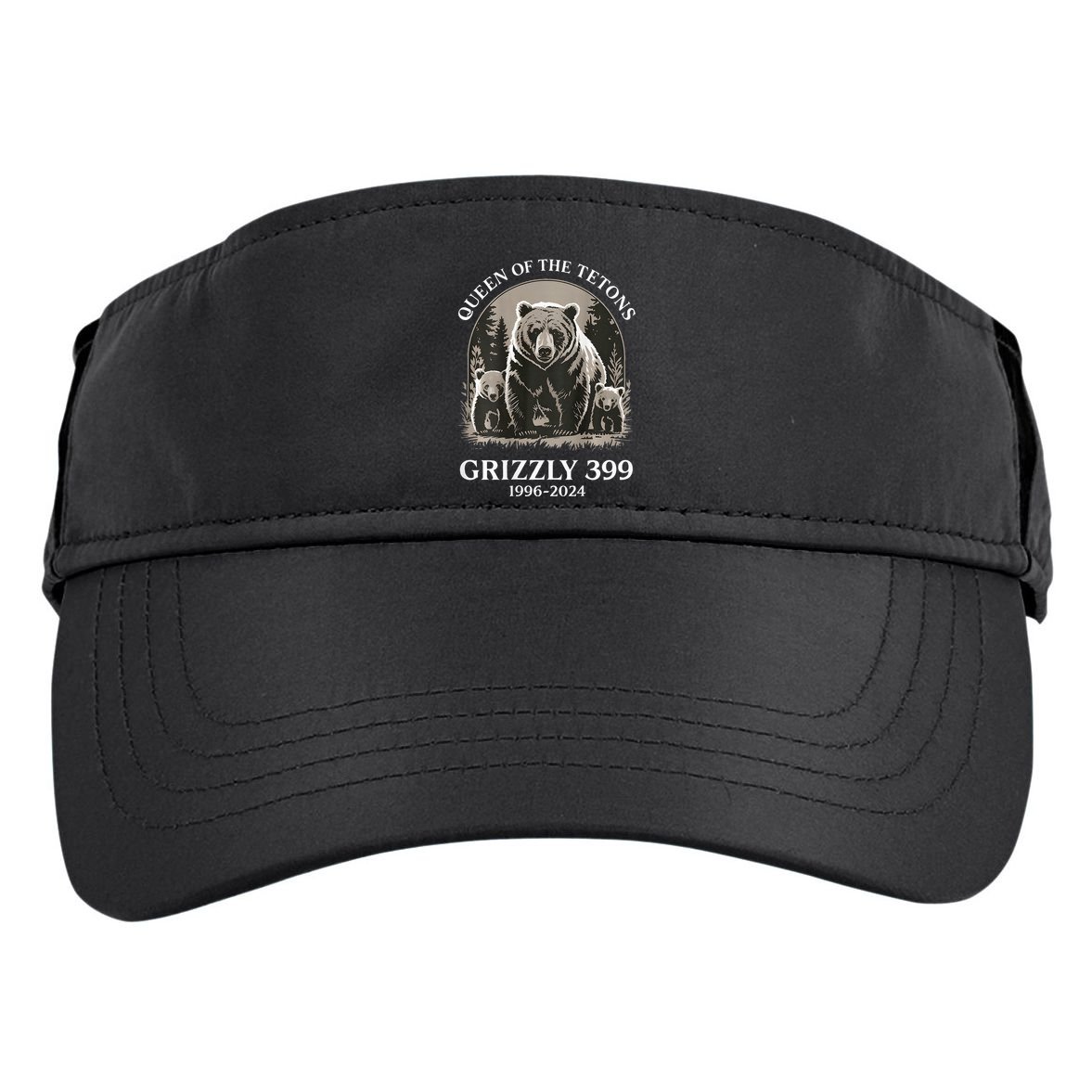 Queen Of The Tetons Grizzly 399 National Park Adult Drive Performance Visor