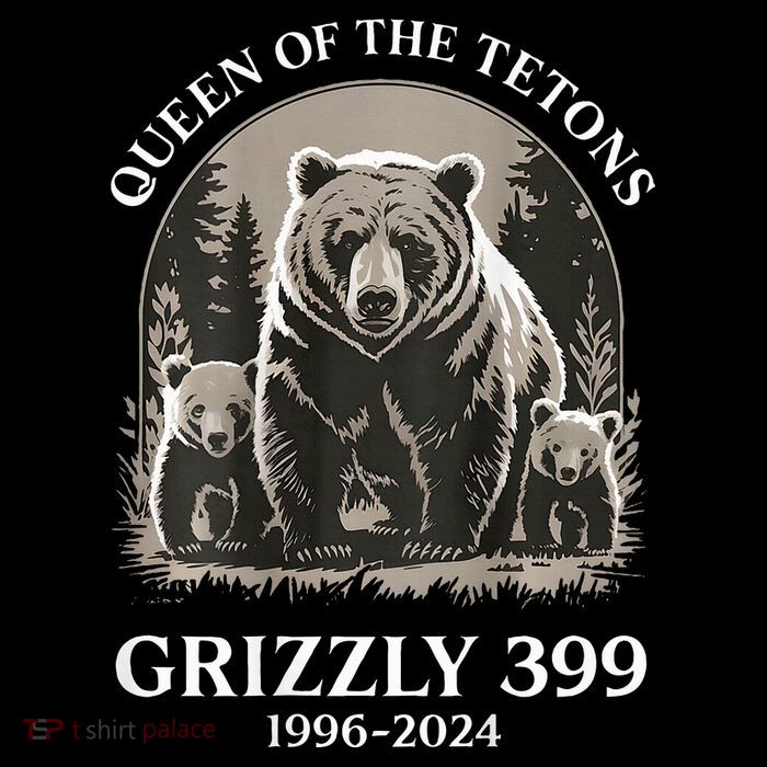 Queen Of The Tetons Grizzly 399 National Park Drawstring Bag