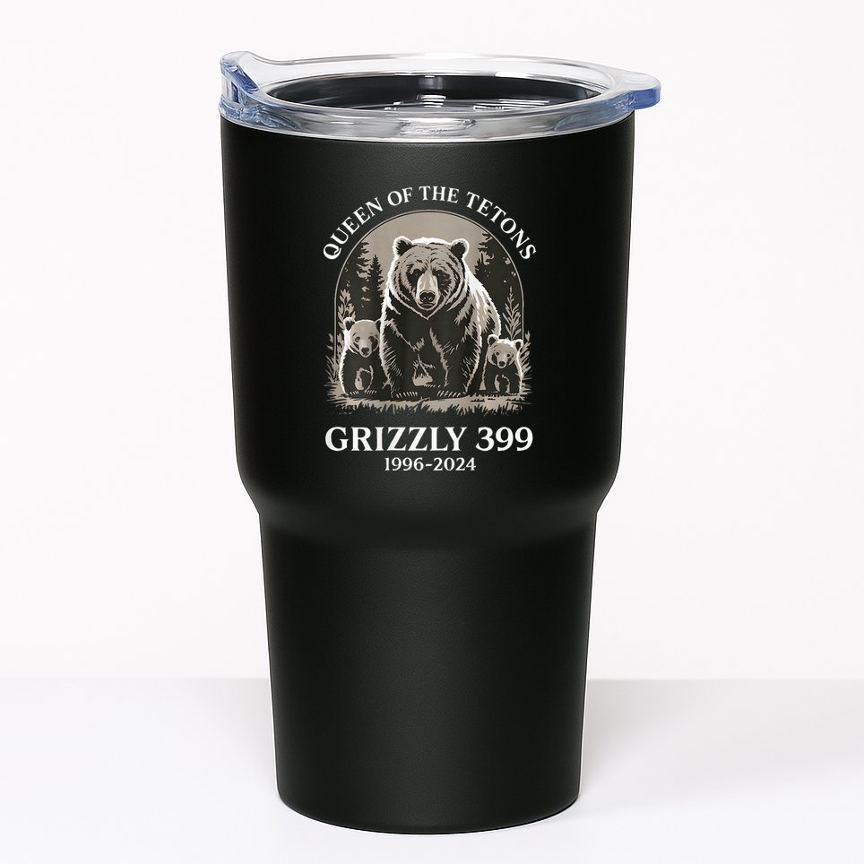 Queen Of The Tetons Grizzly 399 National Park Tumbler