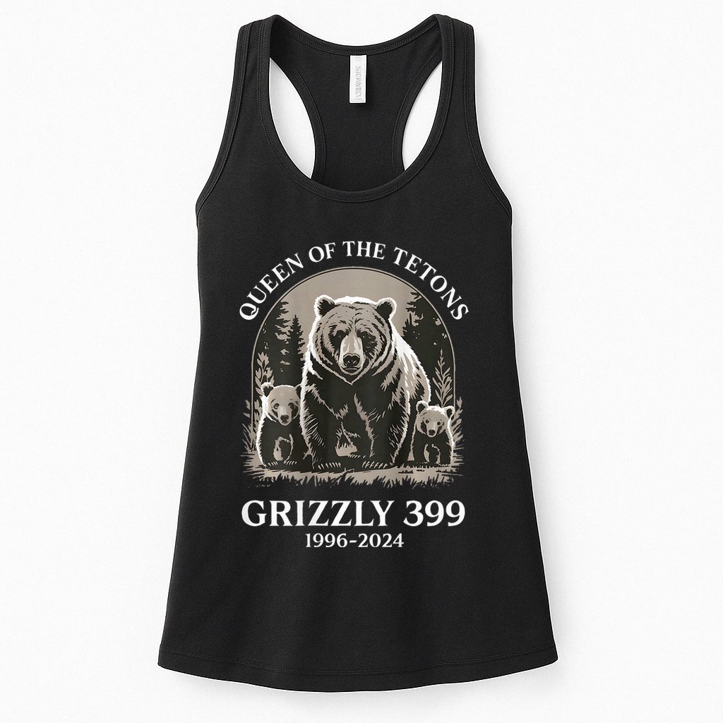 Queen Of The Tetons Grizzly 399 National Park Womens Tank Top