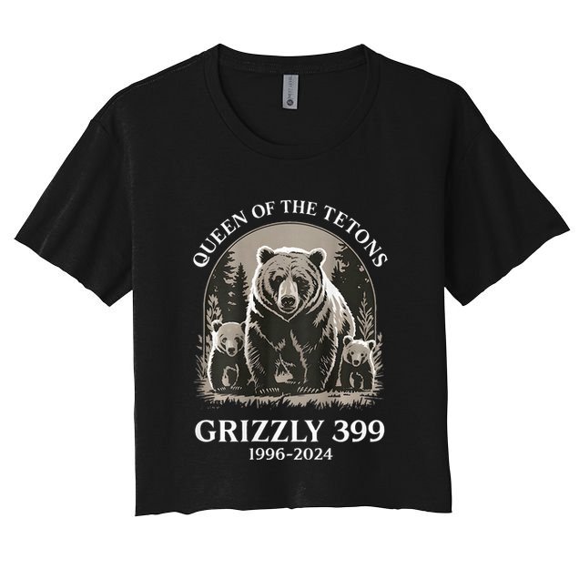 Queen Of The Tetons Grizzly 399 National Park Crop Top