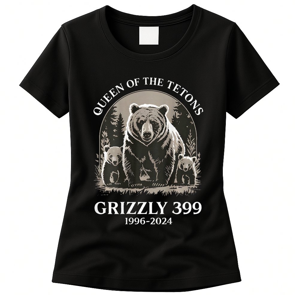 Queen Of The Tetons Grizzly 399 National Park Womens T-Shirt