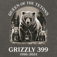 Queen Of The Tetons Grizzly 399 National Park Cotton Canvas Backpack