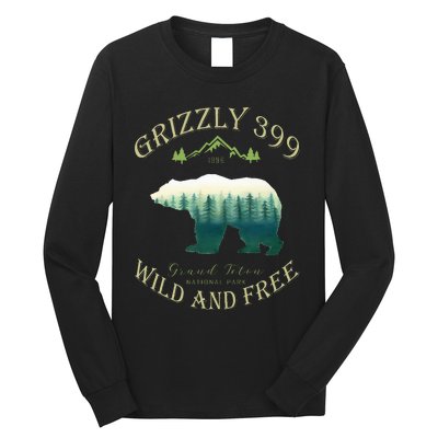 Queen Of The Teton Grizzly 399 Bear Wildlife Forest Preserve Long Sleeve Shirt