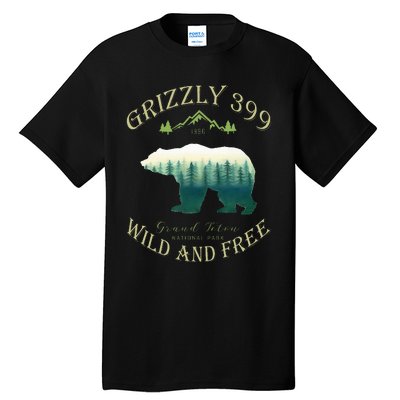 Queen Of The Teton Grizzly 399 Bear Wildlife Forest Preserve Tall T-Shirt