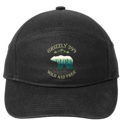 Queen Of The Teton Grizzly 399 Bear Wildlife Forest Preserve 7-Panel Snapback Hat