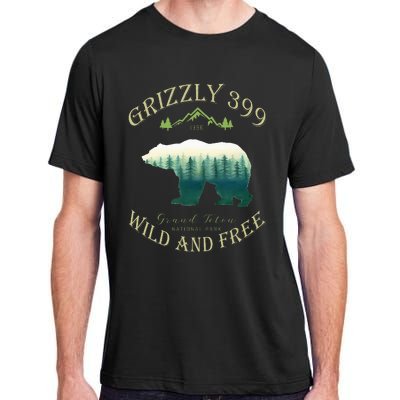 Queen Of The Teton Grizzly 399 Bear Wildlife Forest Preserve Adult ChromaSoft Performance T-Shirt