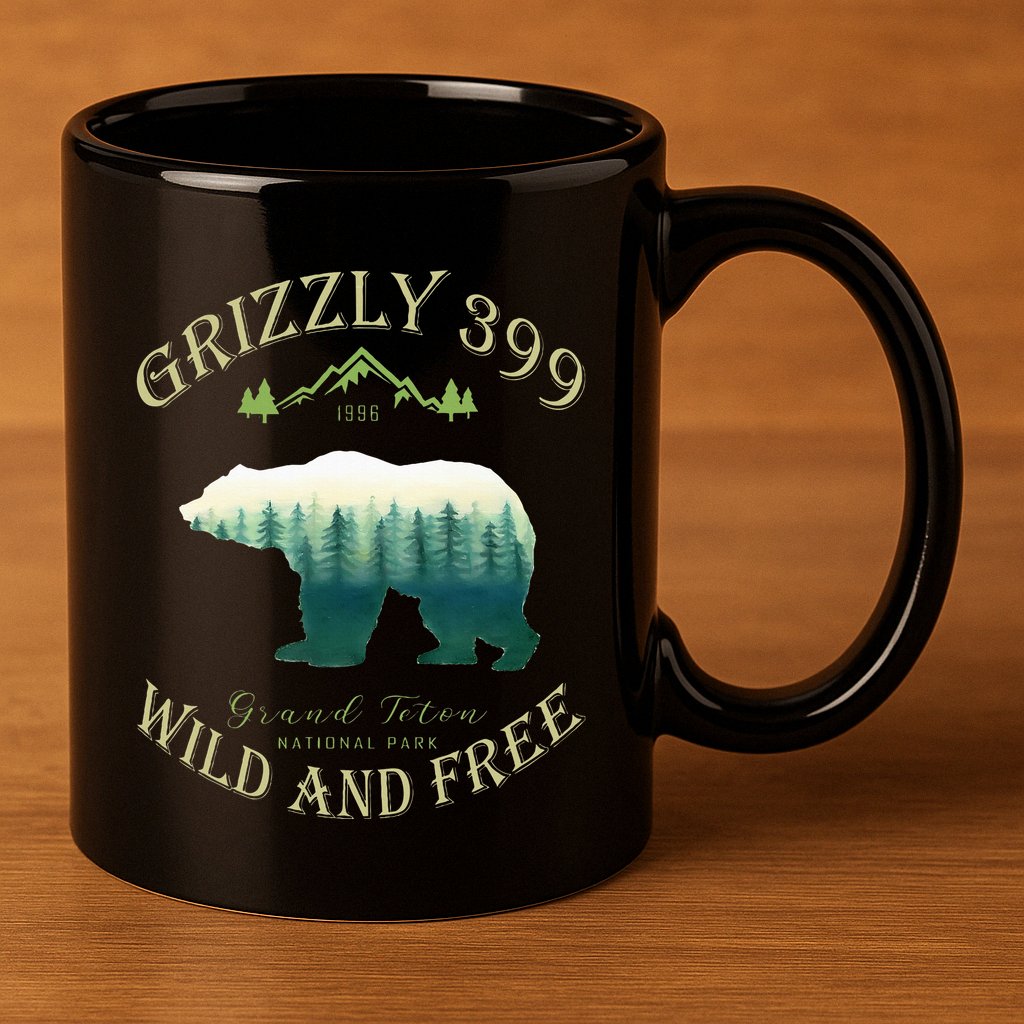 Queen Of The Teton Grizzly 399 Bear Wildlife Forest Preserve 11oz C Handle Ceramic Mug