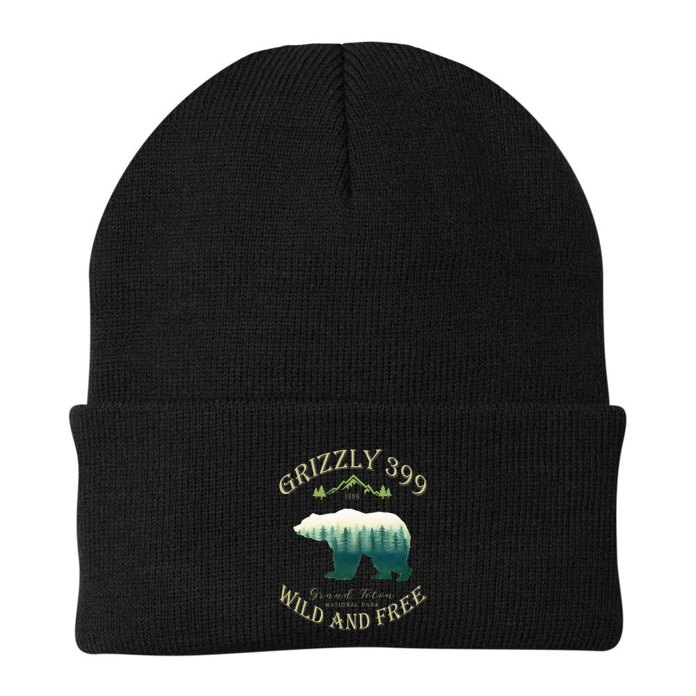 Queen Of The Teton Grizzly 399 Bear Wildlife Forest Preserve Beanie
