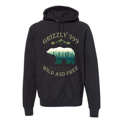 Queen Of The Teton Grizzly 399 Bear Wildlife Forest Preserve Premium Hoodie