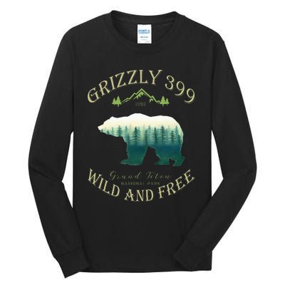 Queen Of The Teton Grizzly 399 Bear Wildlife Forest Preserve Tall Long Sleeve T-Shirt