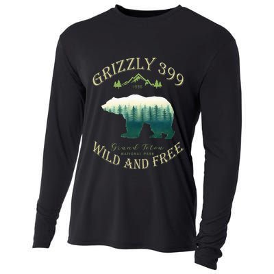 Queen Of The Teton Grizzly 399 Bear Wildlife Forest Preserve Cooling Performance Long Sleeve Crew