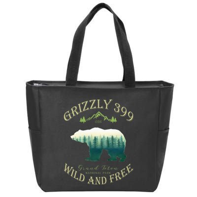 Queen Of The Teton Grizzly 399 Bear Wildlife Forest Preserve Zip Tote Bag