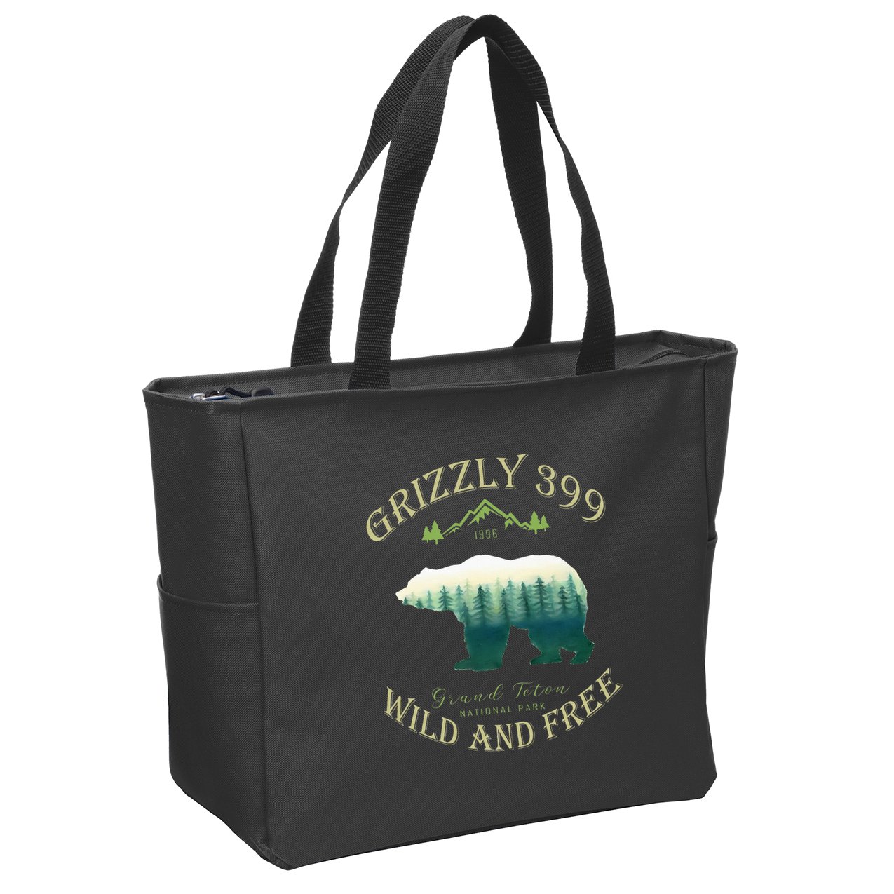 Queen Of The Teton Grizzly 399 Bear Wildlife Forest Preserve Zip Tote Bag