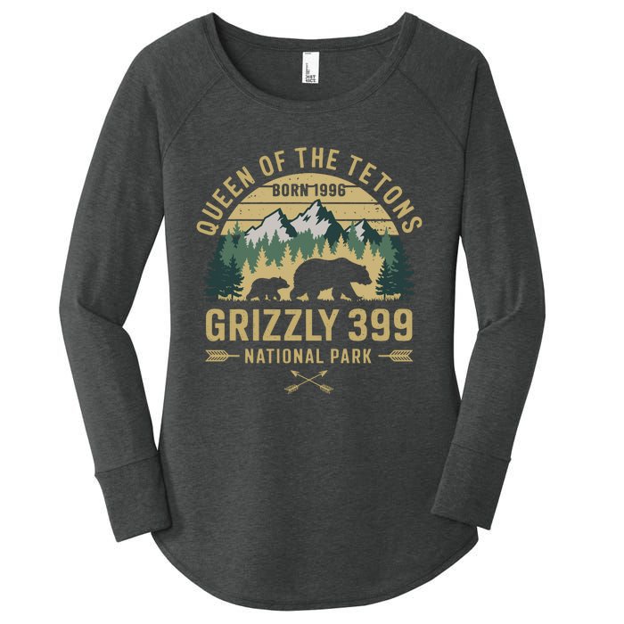 Queen Of The Tetons Grizzly 399 National Park Preserve Women's Perfect Tri Tunic Long Sleeve Shirt