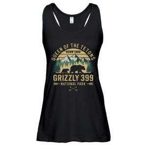 Queen Of The Tetons Grizzly 399 National Park Preserve Ladies Essential Flowy Tank