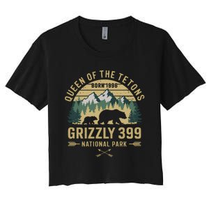 Queen Of The Tetons Grizzly 399 National Park Preserve Women's Crop Top Tee