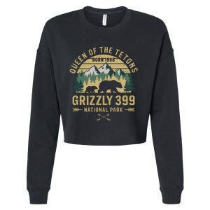 Queen Of The Tetons Grizzly 399 National Park Preserve Cropped Pullover Crew