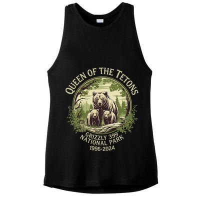 Queen Of The Tetons Grizzly 399 Wildlife Preserve 19962024 Ladies PosiCharge Tri-Blend Wicking Tank
