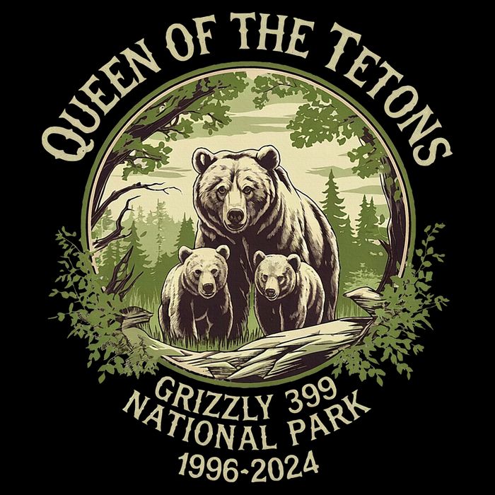 Queen Of The Tetons Grizzly 399 Wildlife Preserve 19962024 Flat Bill Trucker Hat