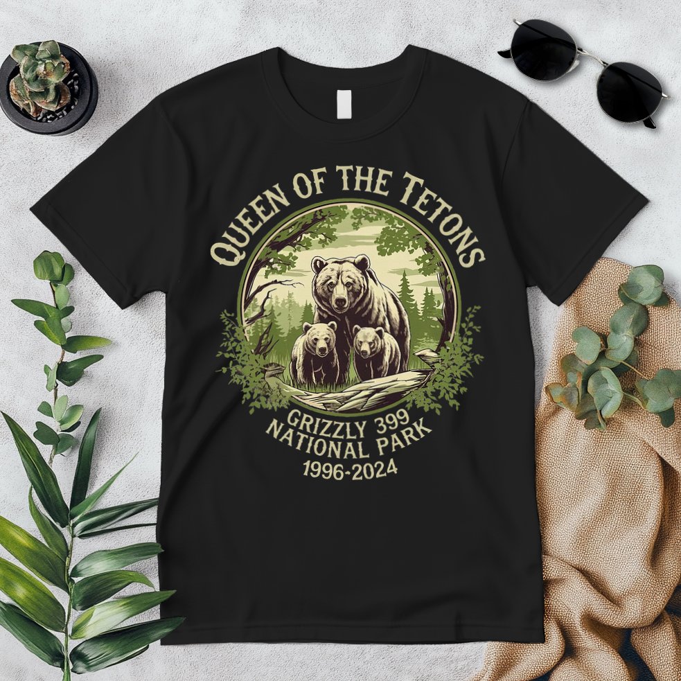 Queen Of The Tetons Grizzly 399 Wildlife Preserve 19962024 Premium T-Shirt