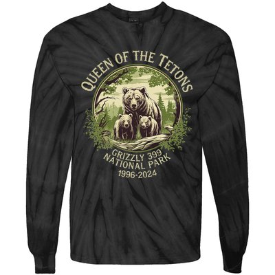 Queen Of The Tetons Grizzly 399 Wildlife Preserve 19962024 Tie-Dye Long Sleeve Shirt