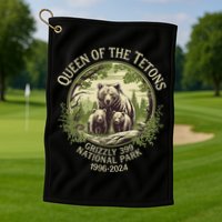 Queen Of The Tetons Grizzly 399 Wildlife Preserve 19962024 Golf Towel