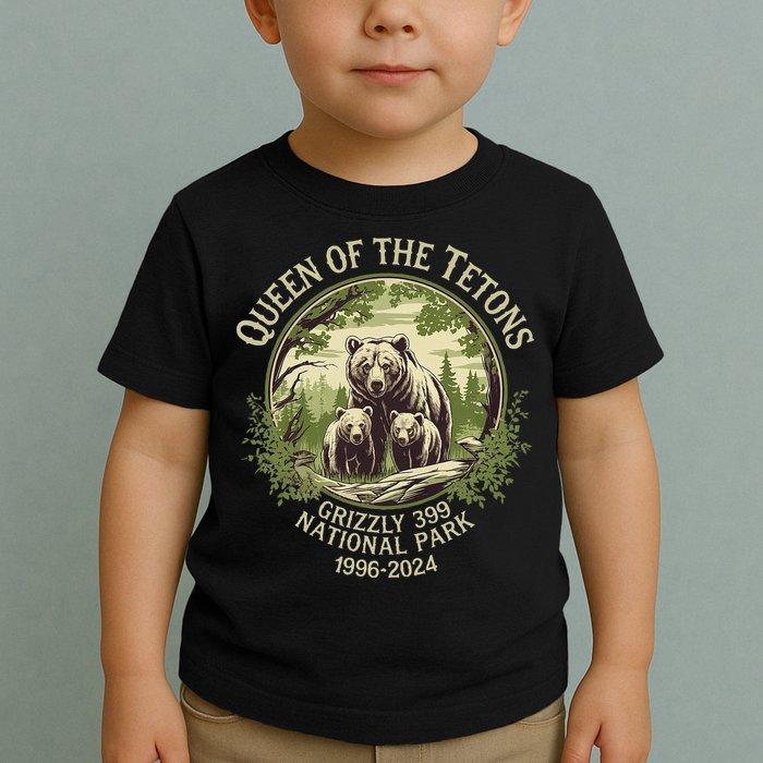 Queen Of The Tetons Grizzly 399 Wildlife Preserve 19962024 Toddler T-Shirt